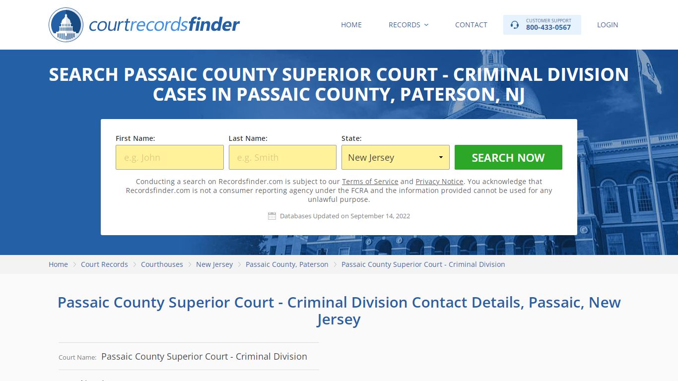 Passaic County Superior Court - Criminal Division Case Search - Passaic ...